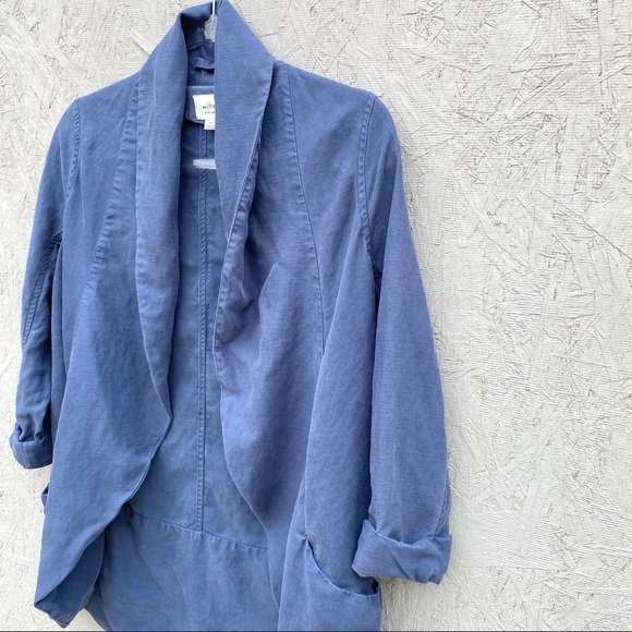 Wilfred Aritzia Chevalier Linen Blend Open Front Jacket XS - Picture 4 of 6